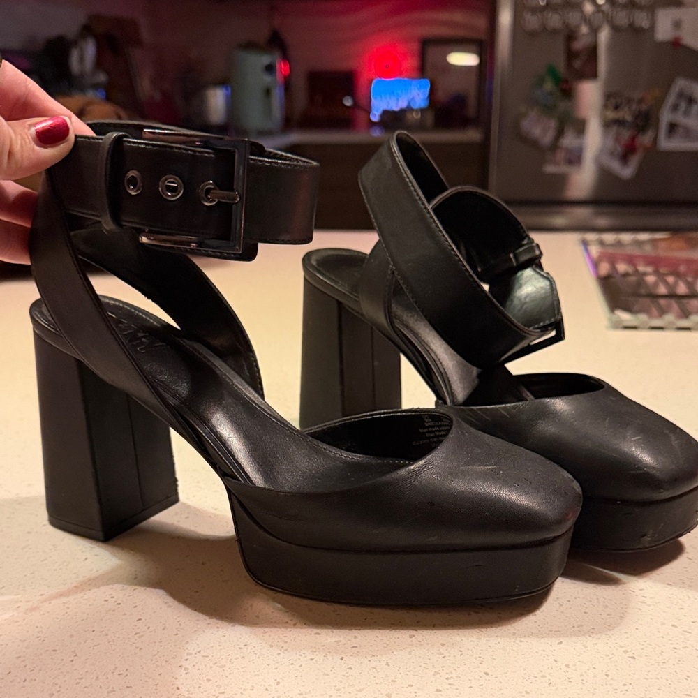 Black Platform Mary Jane style Heels